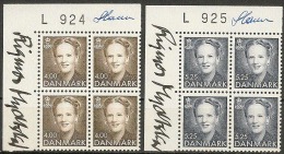 Czeslaw Slania. Denmark 1996. Queen Margrethe II. Plate-block. Michel 1130-31   MNH.  Signed. - Neufs