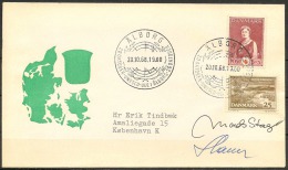 Czeslaw Slania. Denmark 1968. Cover With Michel 250, 425y.  Special Cancel. Signed. - Lettres & Documents