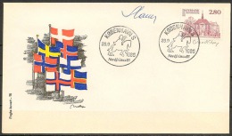 Czeslaw Slania. Denmark 1985. French/German Church. Michel 828  Cover Special Cancel. Signed. - Brieven En Documenten