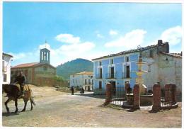 LOS CEREZOS ,MANZANERA ( Teruel, Aragon, Espana ):La Plaza ; Iglesia;  ;  Animada, TTB ! - Teruel