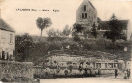 VAUMOISE MAIRIE EGLISE  ENFANTS SOLDAT A VELO - Vaumoise