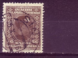 KING ALEXANDER-50 P-SHS-POSTMARK-SINJ-CROATIA-YUGOSLAVIA-1926 - Usati