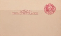 United States  Reply Card Martha Washington 2c Red Unused - Altri & Non Classificati