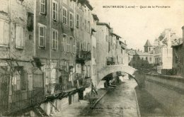 CPA 42 MONTBRISON QUAI DE LA PORCHERIE 1905 Plan Peu Fréquent - Montbrison