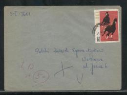 POLAND 1970 LETTER NOWY SACZ TO WARSAW SINGLE FRANKING 1963 60GR HORSE - Brieven En Documenten