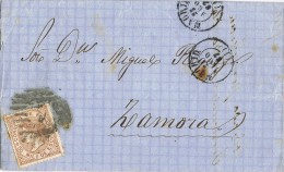 6163, Carta Entera MADRID 1867 A Zamora. Parrilla Numeral - Briefe U. Dokumente