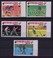 NIGER  World Cup-82(soccer) Set  5 Stamps Imper. MNH - Other & Unclassified