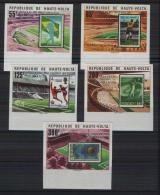 UPPER VOLTA  World Cup-78(Pele) Set  5 Stamps Imper.overp. MNH - Other & Unclassified