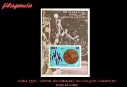 CUBA MINT. 1973-01 VICTORIAS OLÍMPICAS CUBANAS EN MUNICH 72. HOJA BLOQUE - Nuevos