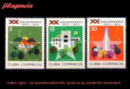 CUBA MINT. 1973-14 XX ANIVERSARIO DEL ASALTO AL CUARTEL MONCADA - Nuovi