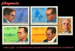 CUBA MINT. 1974-15 50 ANIVERSARIO DE LA ORQUESTA FILARMÓNICA DE LA HABANA - Nuovi
