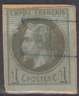 #53# COLONIES GENERALES N° 7 Sur Fgt Oblitéré En Bleu PD (Réunion) - Napoleone III