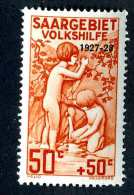 1806e  Saar 1927  Michel #124 Mnh**~  ( Cat.€ 30.00 )  Offers Welcome! - Unused Stamps