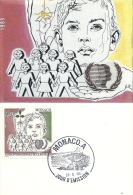 MONACO - Année Internationale De La Jeunesse 1985  - Timbre Et Tampon Jour D'émission - Cartoline Maximum
