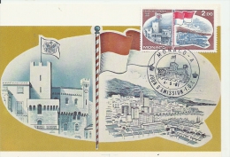 MONACO - Pavillon National 1881 - Timbre Et Tampon Jour D'émission 1981 - Cartoline Maximum