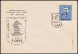 Yugoslavia 1959, Illustrated Cover "Chess Championship Zagreb 1959" - Cartas & Documentos