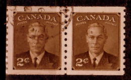 Canada 1950 2 Cent King George VI Issue #298 Coil Pair - Altri & Non Classificati