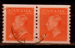Canada 1951 4 Cent King George VI Issue #310 Coil Pair - Andere & Zonder Classificatie