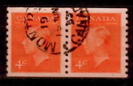 Canada 1951 4 Cent King George VI Issue #310 Coil Pair - Altri & Non Classificati