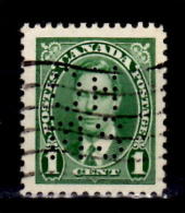 Canada 1937 1 Cent Mufti Issue Issue #OA231  5 Hole Perfin - Perforadas