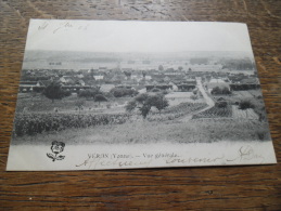 CPA De Véron (Yonne) - Vue Générale - Daté 1903 - Veron