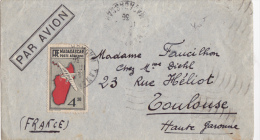 MADAGASCAR 1938   LETTRE  CACHET D'ARRIVEE - Briefe U. Dokumente