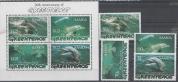 Samoa. Dolphins. Greenpeace. 1997. MNH Set And Sheet Of 4. SCV = 8.75 - Dauphins