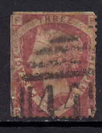 GB 1870 QV 1 1/2d Red Used Wmk 4 ( P & F ) Pmk 44 Plate 3 CV £75. ( R404 ) - Usati