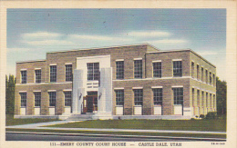 Emery County Court House Castle Dale Utah Curteich - Autres & Non Classés