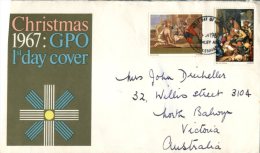 (556) UK FDC Cover - 1967 - Christmas - 1952-71 Ediciones Pre-Decimales