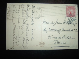 CP POUR LA FRANCE TP 10 ORE OBL. 22 12 1912 MOLNDAL - Cartas & Documentos