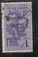 OCCUPAZIONE JUGOSLAVIA YUGOSLAVIA ISTRIA 1945 OVERPRINTED ITALY SOPRASTAMPATO D ´ITALIA FRATELLI BANDIERA L. 2 SU 1 USED - Joegoslavische Bez.: Istrië