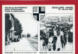 SOULLANS 1987 SALON DE L AUTO EXPO FERROVIAIRE BROCANTE CARTE EN BON ETAT - Soullans