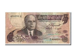 Billet, Tunisie, 5 Dinars, 1973, 1973-10-15, TB+ - Tunesien