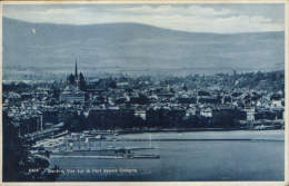 Switzerland- Postcard Circulated 1934  - Geneva, Harbour View From Cologny - 2/scans - Cologny