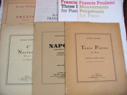 7 Recueils De Partitions De Francis Poulenc - Instruments à Clavier