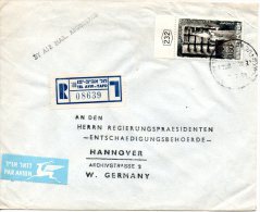 ISRAËL. N°361 De 1968 Sur Enveloppe Ayant Circulé. Hommage Aux Combattants Morts Pour La Liberté. - Cartas & Documentos