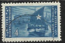 ISTRIA E LITORALE SLOVENO 1945 TIRATURA DI LUBIANA L. 4 TIMBRATO USED - Jugoslawische Bes.: Slowenische Küste