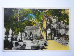 CAMBODGE  :  ANGKOR-TOM  -  Porte  Est  -  Carte  SM  Couleur  1952 - Cambodge