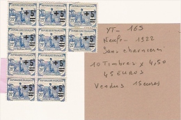 Orphelins De G.- YT - N- 165 -Neufs 1922 - Sans Charnières - Vendus 15 Euros - Ongebruikt