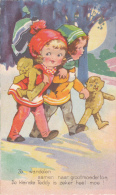 Teddy Bear Bär   Enfants  Old  Postcard  Cpa. 1934 - Ours