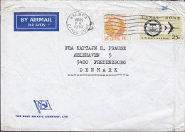 Canal Zone Airmail Par Avion EAST ASIATIC CO., BALBOA 1974 Cover Brief Shipsmail Schiffspost M/S "Jutlandia" (2 Scans) - Kanalzone