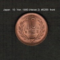 JAPAN    10  YEN  1990 (Akihito 2---Heisei Period)  (Y # 97.2) - Japón