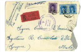 EGITTO - STORIA POSTALE - POSTAL HISTORY - ANNO 1939 - CENSURA MILITARE PER MALAGA - SECONDA SCELTA - Storia Postale