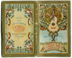 CALENDARIETTO MUSICA E CANTI DEL POPOLO ANNO 1929 EDIZIONE PROFUMERIA SIRIO MILANO CALENDRIER PARFUM PROFUMO MESTIERI - Kleinformat : 1921-40