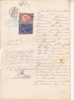 DOCUMENT NOTARIAL-GRENOBLE- AVEC TIMBRES COPIE N° 3 ET 5  - 1882 - Other & Unclassified