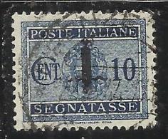 ITALIA REGNO ITALY KINGDOM 1944 REPUBBLICA SOCIALE ITALIANA RSI TASSE TAXES SEGNATASSE FASCIO CENT. 10 TIMBRATO USED - Segnatasse