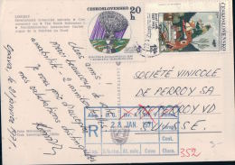 Carte Tchécoslovaquie Recommandée, Liberec, Jardin Botanique - Perroy CH (352) - Cartas & Documentos