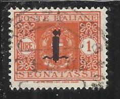 ITALY KINGDOM ITALIA REGNO 1944 REPUBBLICA SOCIALE ITALIANA RSI TASSE TAXES SEGNATASSE FASCIO L. 1 USED - Segnatasse