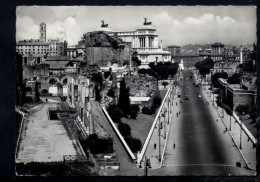 L826 Roma, Via Dei Fori Imperiali Con Timbro Buona Pasqua - Used 1958 - Ed. Alterocca Terni - Panoramic Views